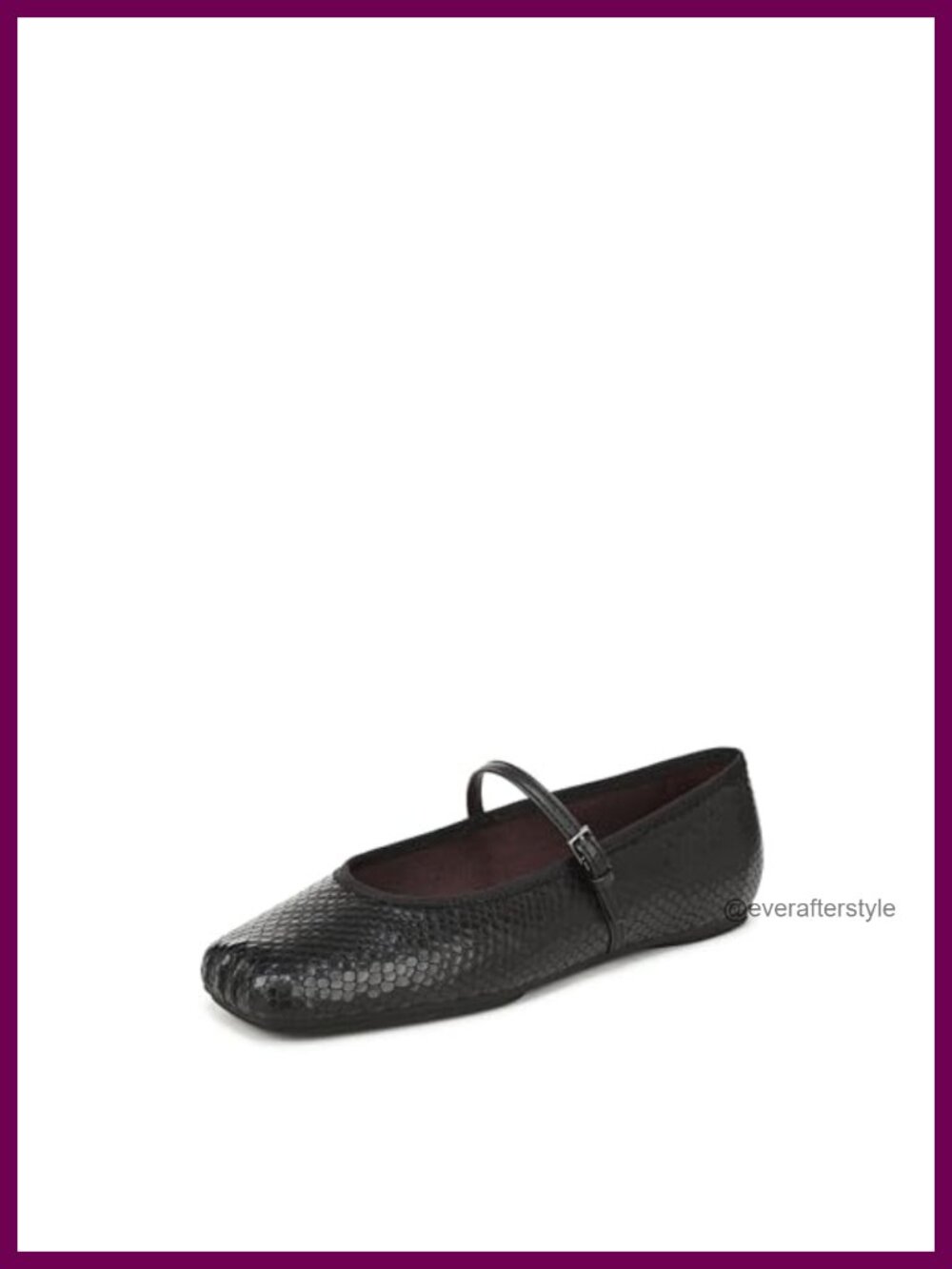 Women's Mary Jane Flats Square Toe Buckle Dress Shoes Leather